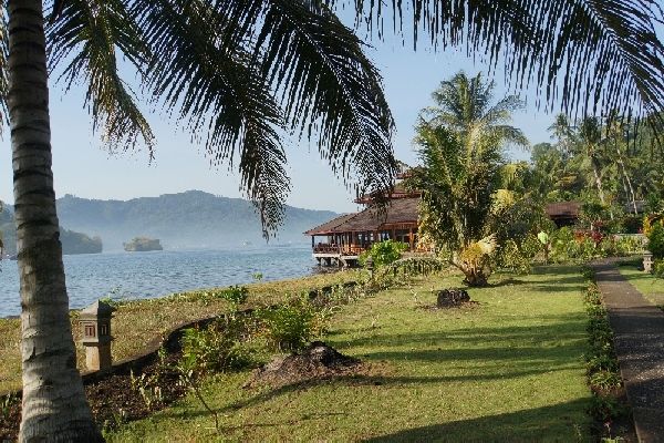 Blick aus KBR in die Lembeh Strait